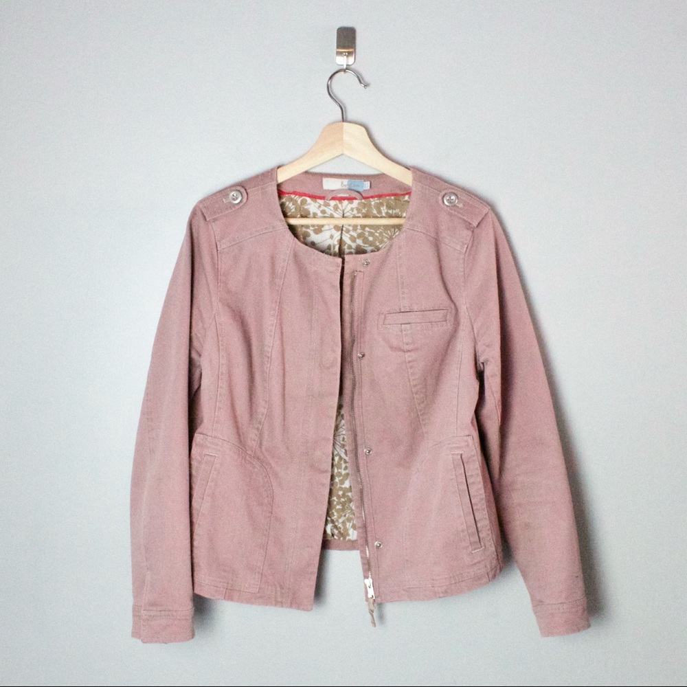 Boden Photographer Mauve Canvas Jacket Size 10